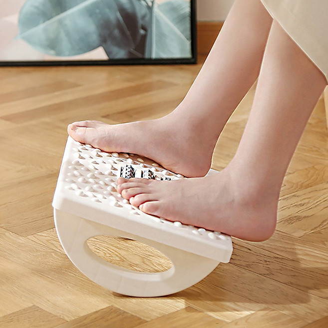 쉐이커블 스윙 지압 발받침 풋스툴, 화이트