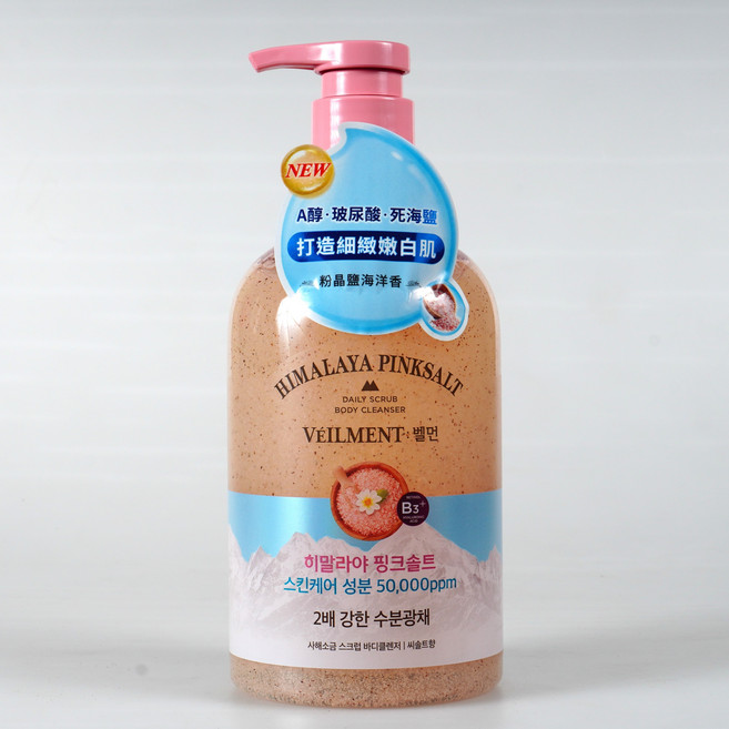 VEILMENT蓓蔓 SPA賦活沐浴露-粉晶鹽以色列死海鹽600g, 600g, 1個