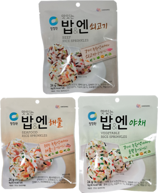 청정원 맛있는 밥엔 쇠고기24g+야채24g+해물24g, 10개, 72g