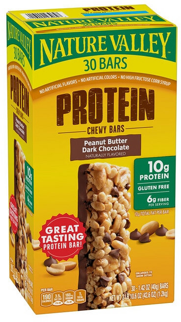 네이쳐밸리 프로틴 츄이 바 피넛버터 다크 초콜릿 40g x 30개입, 8개