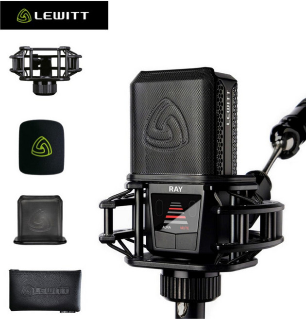 LEWITT 르윗 스튜디오 콘덴서 마이크, RAY+쇼크마운트+팝필터