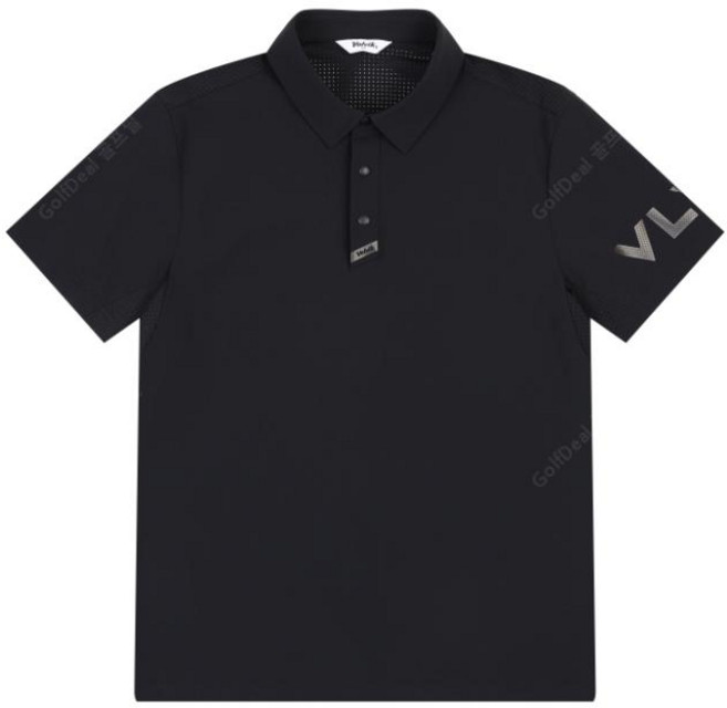 볼빅 남성 골프 입체패턴 타공 제에리 반팔 티셔츠 VMTSP421 BK 블랙
