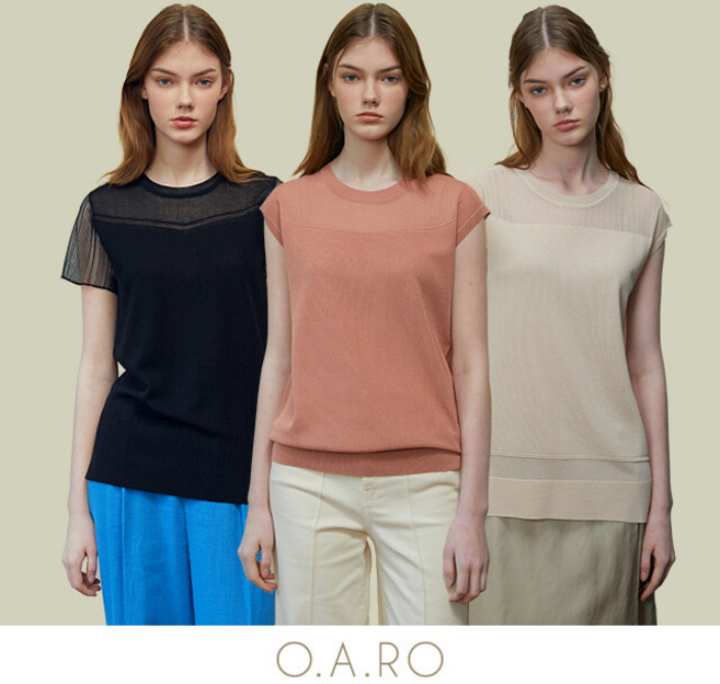 (핫썸머 초특가) 오아로 인견 니트 탑 3종