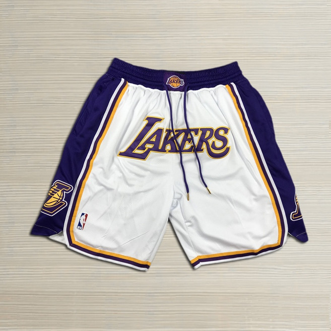 농구반바지 NBA 농구바지 쇼츠 5부 유니폼 운동복, 1, 레이커스 새 시즌 화이트