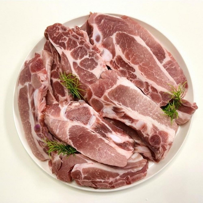 한돈 LA갈비 1kg 냉동 국내산 구이 업소용, 1개