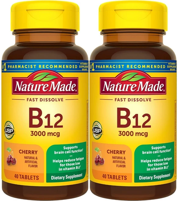 네이처메이드 비타민 B12 3000mcg, 40정, 2개 - 쿠팡