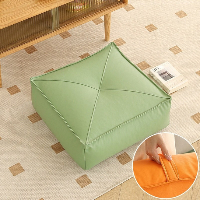 Arsjuo 휴대용 두꺼운 바닥 방석 초경량 가죽 스툴 키높이 좌식 의자