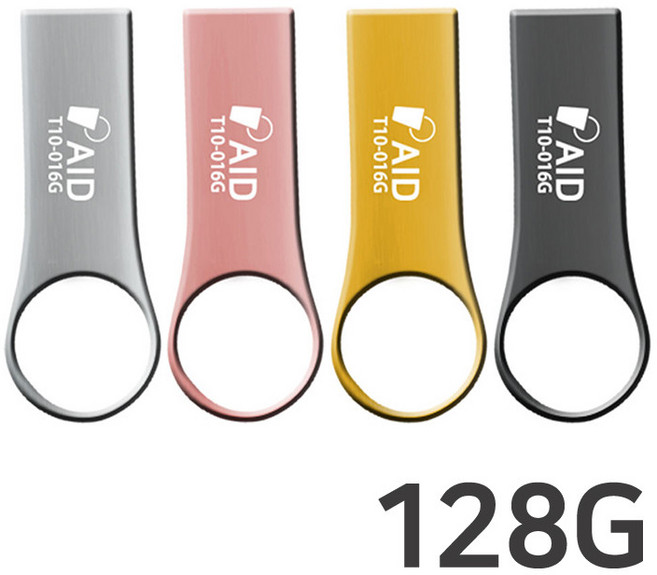누적판매 40만개 TKR 정품 메탈소재 USB, 2. 원형 T10-, 128GB, 로즈골드