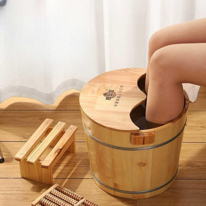 편백나무 족욕기 가정용 족욕통 히노끼 카페 마사지, 30cm 배럴 + 뚜껑, 3. 30CM 배럴 + 뚜껑, 1개