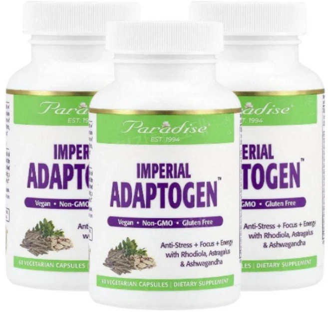 Paradise Herbs 임피어리얼 어댑터젠 Imperial Adaptogen, 3개, 60정 - 쿠팡