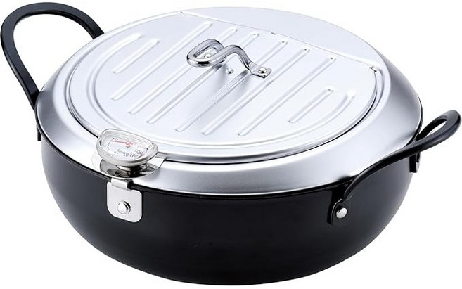 (최화정 튀김냄비) 와헤이 요시카와 튀김냄비 온도계부착 미부착모델 (일본직배송) 와헤이 20cm (... 1개, 와헤이 20cm (온도계 부착)