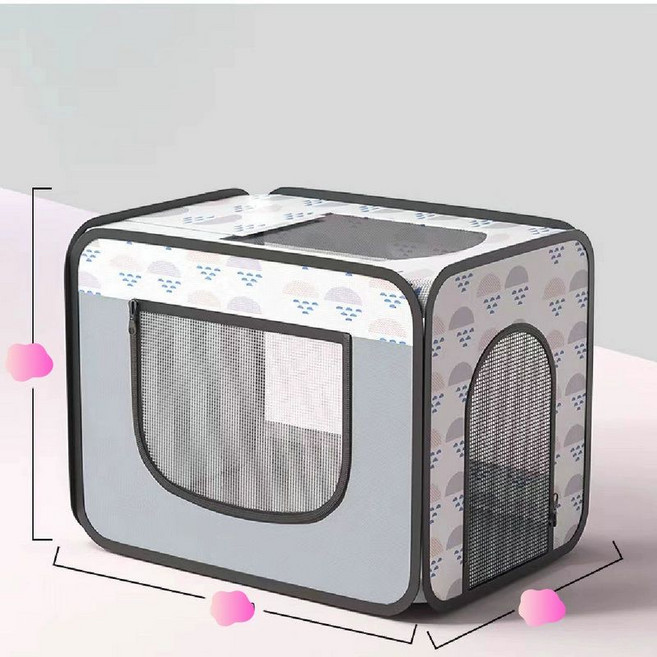 접이식 펫드라이룸 애견 멍냥이랑 대형견 고양이 가정용, 1개, 그레이 대형 75x48x59, 기본 모델명/품번