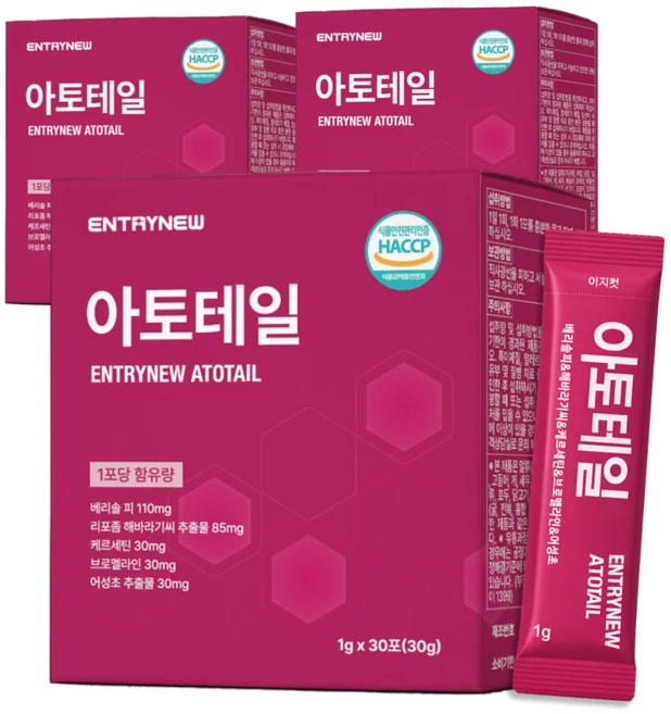 엔트리뉴 아토테일, 3박스, 30g - 쿠팡