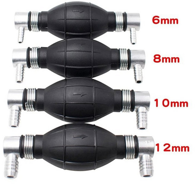 6mm/8mm/10mm/12mm 핸드 펌프 라인 고무 알루미늄 프라이머 전구 디젤 오일 전송 가솔린 자동차 보트 해양 선외기, 10mm, 1개