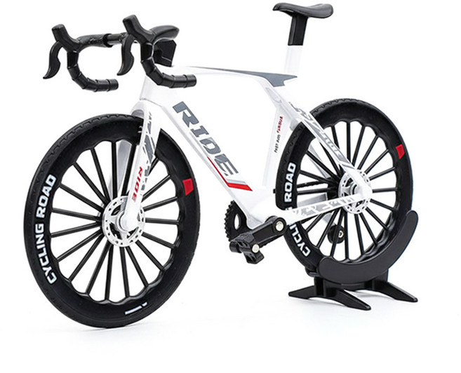 링비츠 자전거 모형 미니어처 다이캐스트 인테리어 장식품 BM01, RIDE 로드 바이크 - 화이트