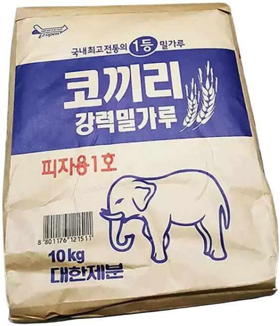 코끼리 피자용 밀가루 1호 10kg 업소용 대용량, 1개