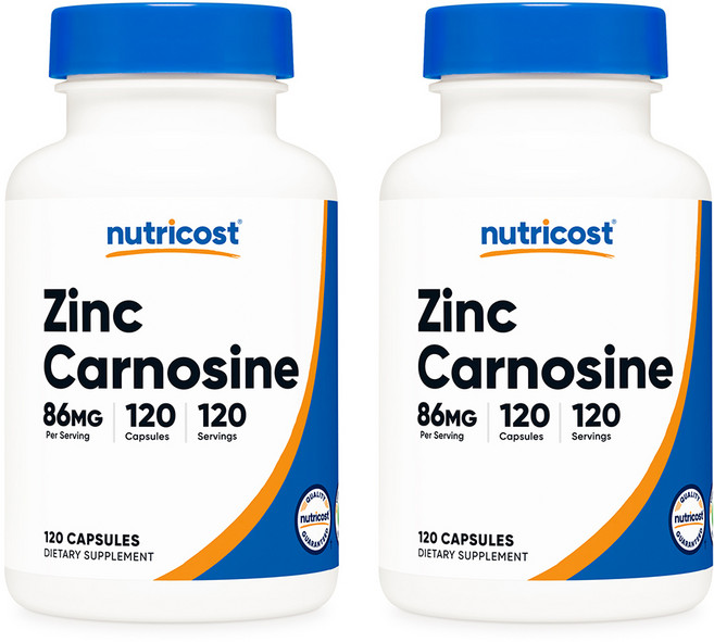 뉴트리코스트 아연 카르노신 86mg 120캡슐 2병, 2개, 120정