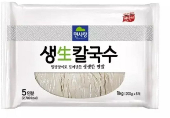 [BS푸드몰]면사랑 생칼국수 (실온)5인분, 1kg, 5개