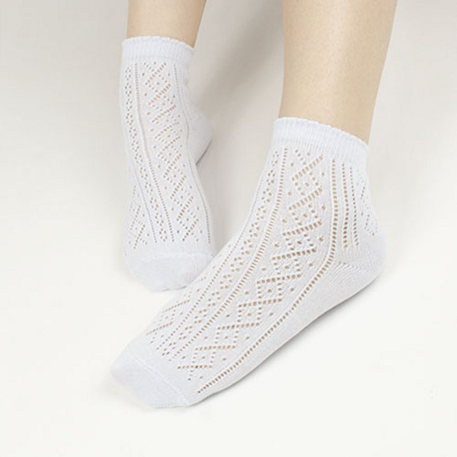 여름양말 여성 망사 그물묶음 간호사 시원한 여름 짧은 단목 국산 급 5켤레
