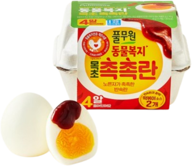 풀무원 동물복지 인증 목초 촉촉란 + 떡볶이 소스 세트 210g, 1개, 4구
