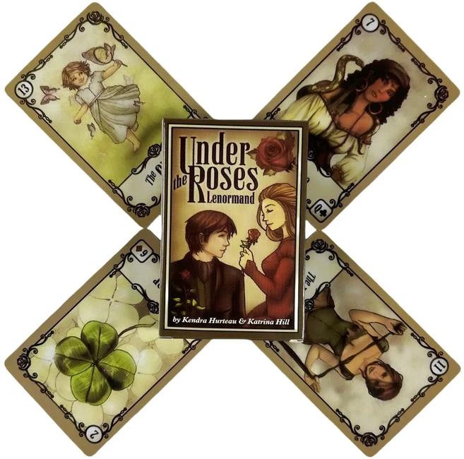 Under The Roses Lenormand 카드 A 39 오라클 타로 영어 점술 에디션 데크 게임, 01 TS76