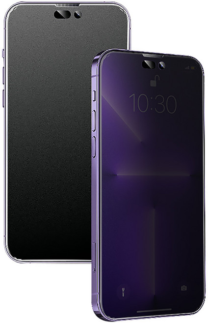 아이쉘 사생활보호 지문방지 안티 블루라이트 강화유리 액정보호필름, 2개