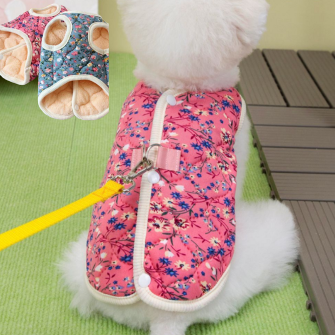 당일발송 강아지옷 조끼 할머니조끼 패딩 강아지 티셔츠 겨울 아우터 김장조끼 애견용품 대형견조끼, 1, 강아지조끼핑크L