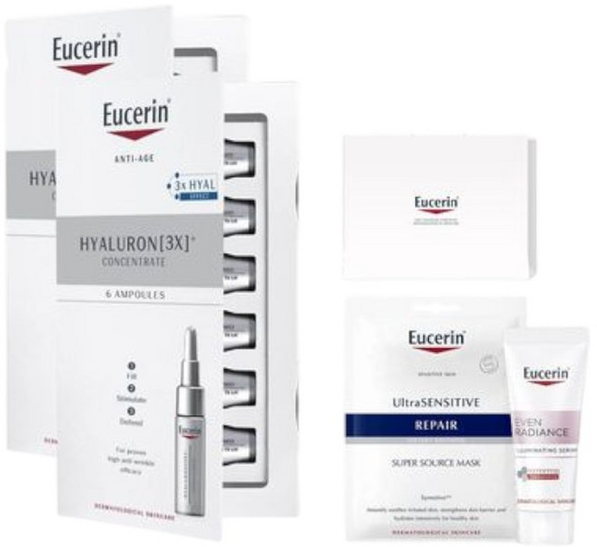 유세린 하이알루론 3X 컨센트레이트 30ml 2개 [증]일루미네이팅세럼7ml+마스크팩1매+쇼핑백