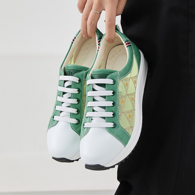 제이슈 러티 플랫폼 메시 스트링 스니커즈 4cm