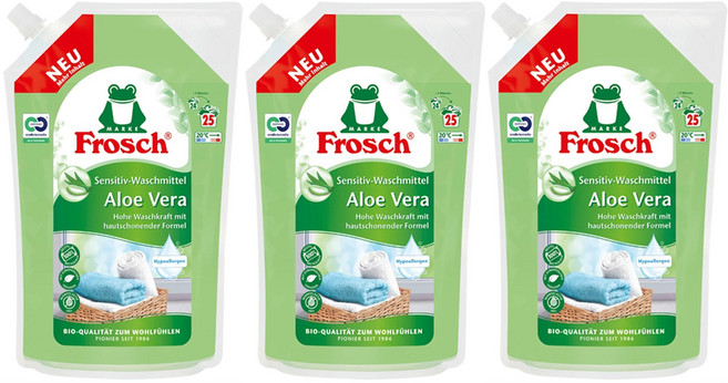프로쉬 알로에베라 세탁세제 리필, 3개