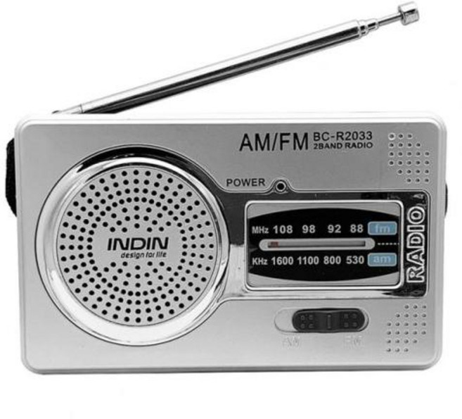 용 휴대용 포켓 라디오 AM FM 배터리 작동 스피커 대형 튜닝 휠 시니어 가정용 스테레오 사운드 라디오 플레이어, 1) 은