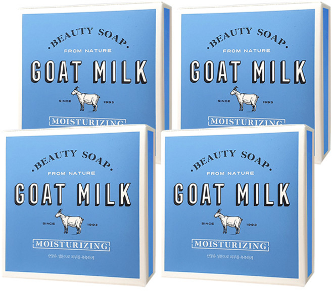 샤워메이트 뉴 산양유 비누 화이트우유향, 90g, 4개입