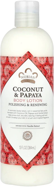 누비안 헤리티지 바디 로션 코코넛 & 파파야 향 384ml (13 fl oz) NBH-11107 - 쿠팡