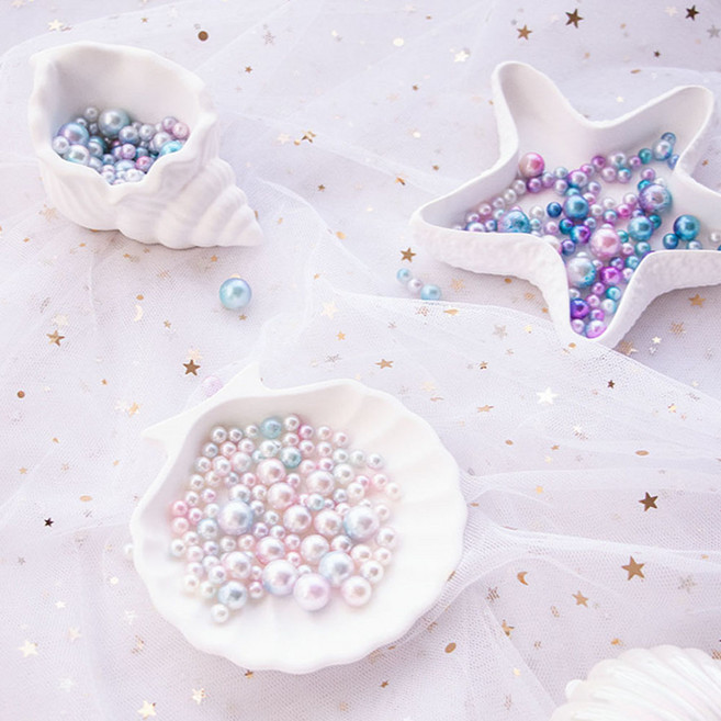 진주알 비즈 구슬 감성 소품 촬영소품 오브제, 솔리드 블랙 50p