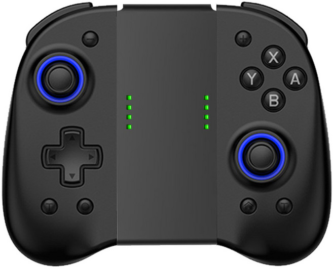 VILCORN 게임패드 닌텐도 스위치/OLED/LITE 호환 호환 블루투스 무선 조이콘 컨트롤러 진동/모션센서 지원 홀 트리거 조이스틱, 검은색, 1개, JOY4