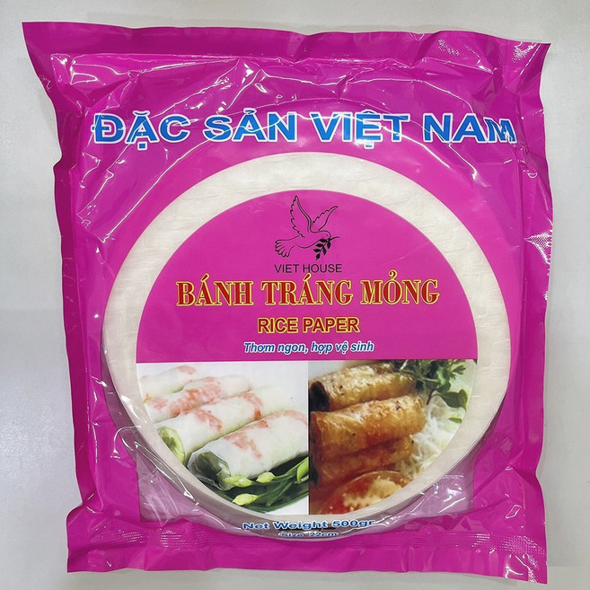 VIET HOUSE 越南薄餅, 1個, 白鴿牌 春捲皮 (粉色包裝)