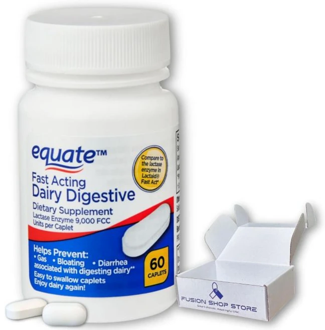 Lactase Fast Acting- Equate Dairy Digestive Supplement 60ct Pack of 1, 60 - 쿠팡