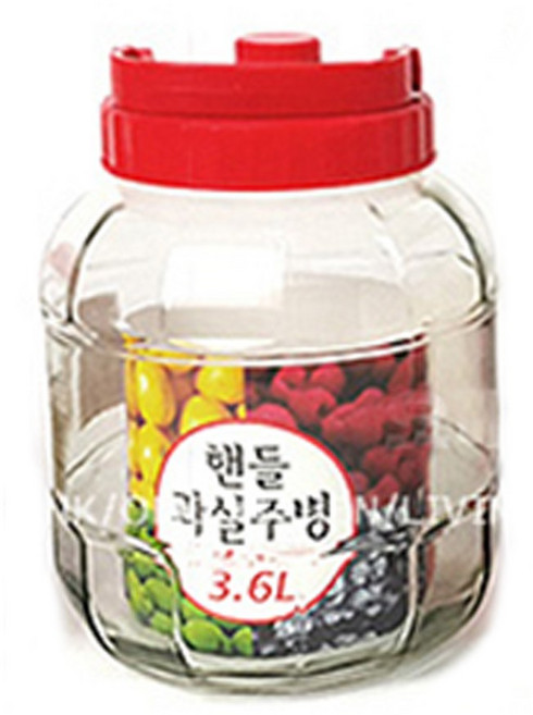 경성리빙아트 만다라 과실주 유리 병 담금주 매실 효소, 1개