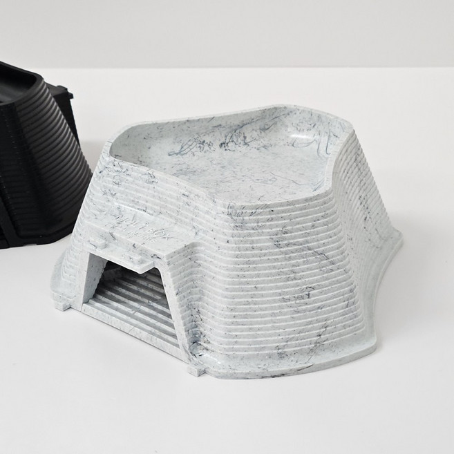 크레스티드 게코 코지 빅 계란판 은신처, 1개, 그레이