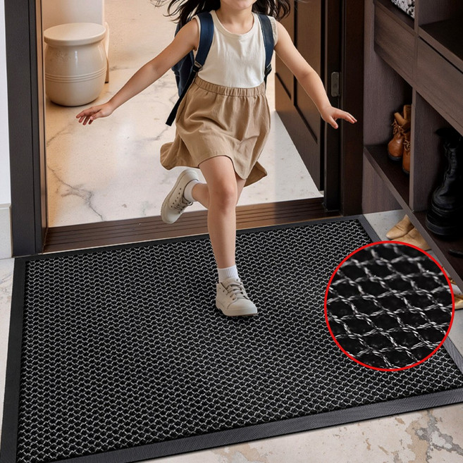 늘주말 모레 먼지 제거 논슬립 현관매트, 1개, 진그레이