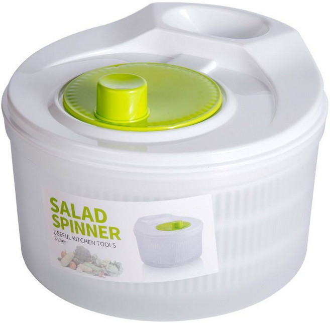 주방 샐러드 야채 탈수기 가정용 물빠짐 야채 바구니 채소 과일 스피너 ZZQ, 1개, 화이트