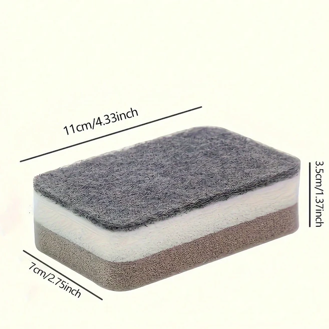 양면 청소 스펀지 가정용 수세미 패드 주방 설거지 닦기 천 접시 수건 액세서리 10 개, 01 grey