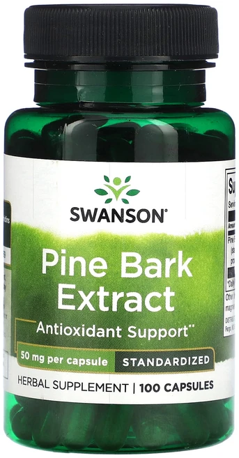 Swanson 소나무 껍질추출물 50mg 캡슐 100정, Swanson소나무껍질추출물50mg캡슐100정, 1개 - 쿠팡