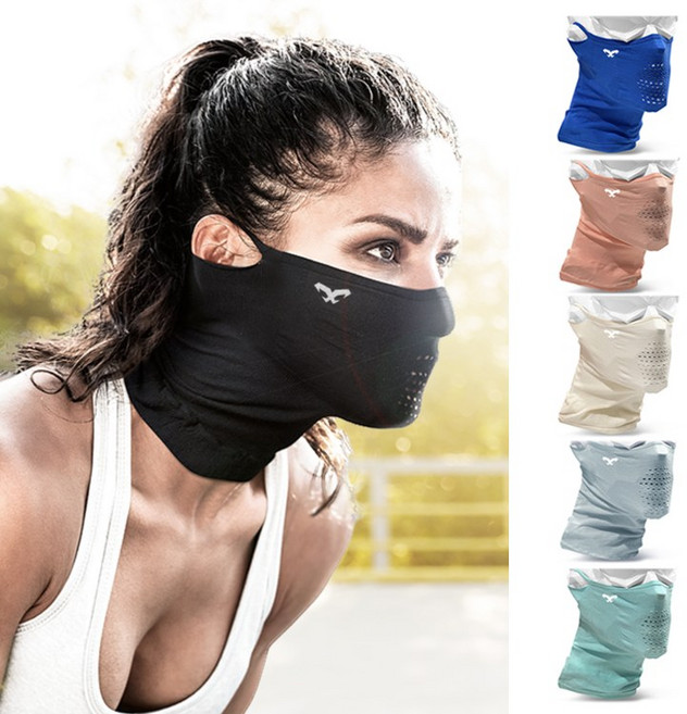 나루 마스크 N1 자전거 쿨버프 얼굴햇빛가리개 자외선 차단 스포츠 마스크, 1개, 라이트핑크