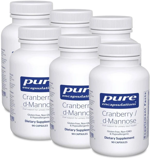 퓨어인캡슐레이션 크랜베리 ​​디마노스 디만노스 캡슐 Pure Encapsulations Cranberry D-Mannose, 90정, 6개 - 쿠팡