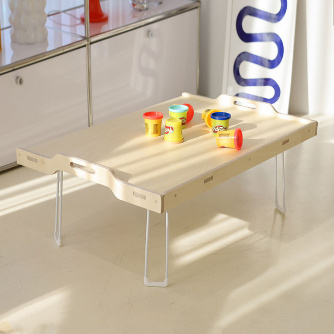 가누앤홈 플레이 놀이 원목 테이블 좌식 책상 블럭 레고 접이식 테이블, 내츄럴