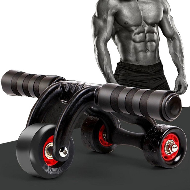 온더트랙 ab슬라이드 집에서 뱃살빼는 복부비만 남자 여자 실내 복근 근력 운동기구 4륜 무소음 ab슬라이더, 블랙