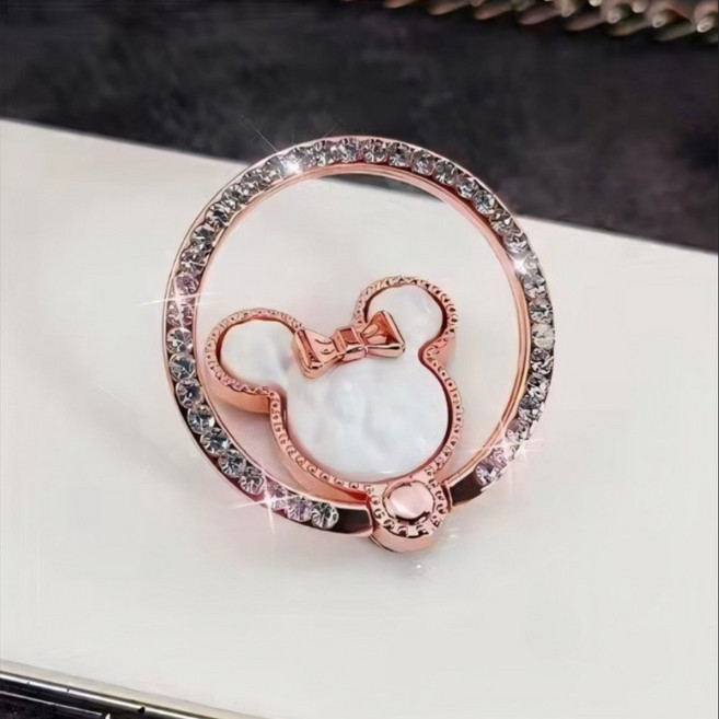 로즈베어 큐빅핑거링 스마트링 링거치대 폰거치대 그립링, 화이트, 1개