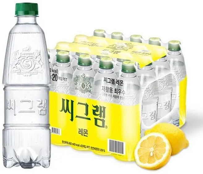 코카콜라 씨그램 라벨프리 레몬 450ml 20입, 20개
