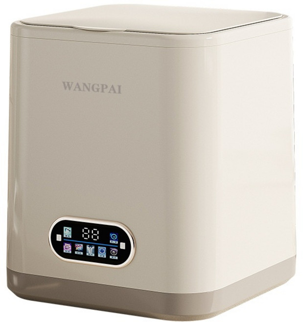 WANGPAI 全自動迷你洗衣機 10L洗脫一體 高溫煮洗 內衣洗衣機, 10L象牙白全自動高溫煮洗款 110V, JC-01-24V3
